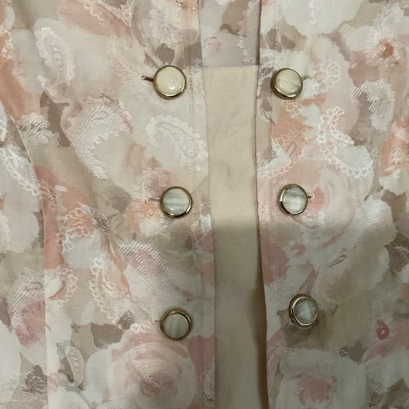 Vintage 1970 Leslie Faye Petite Collections Floral Jacket Size 16 - Picture 6 of 11